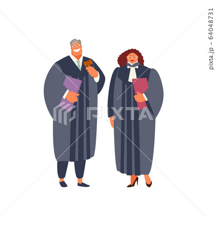 Judge man and woman vector 64048731
