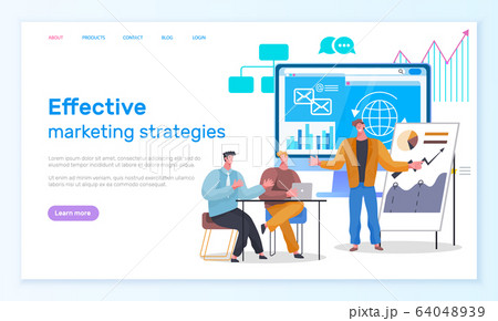Developing Marketing Strategy and Email Vector Developing Marketing Strategy and Email Vector 64048939