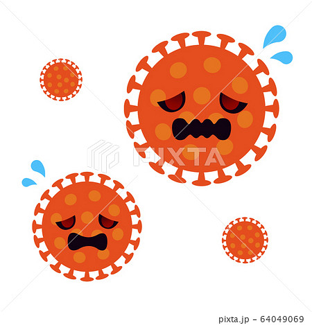 コロナウイルス ウイルス イラストのイラスト素材