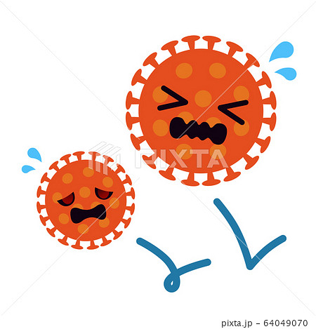コロナウイルス ウイルス イラストのイラスト素材
