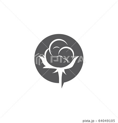 Cotton flower vector icon template 64049105