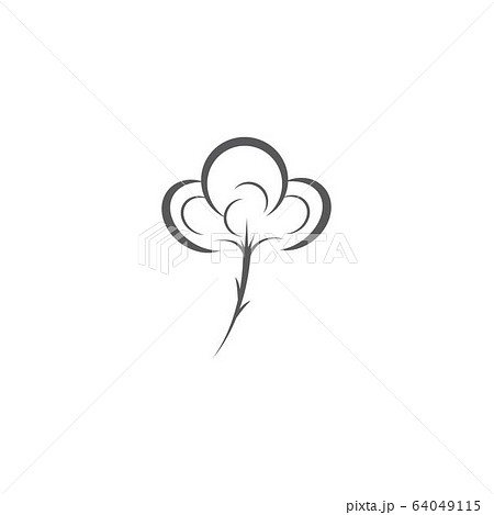 Cotton flower vector icon template 64049115