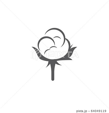 Cotton flower vector icon template 64049119