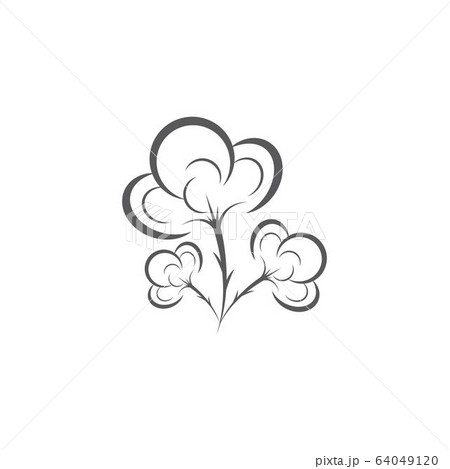 Cotton flower vector icon template 64049120