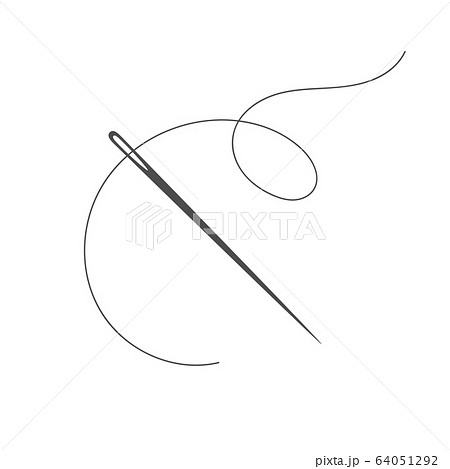 Needle and thread silhouette icon vector graphic 64051292