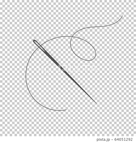 Needle and thread silhouette icon vector graphic 64051292
