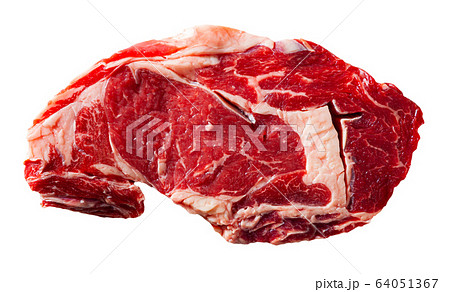 Raw veal steak with herbs Raw veal steak with herbs 64051367