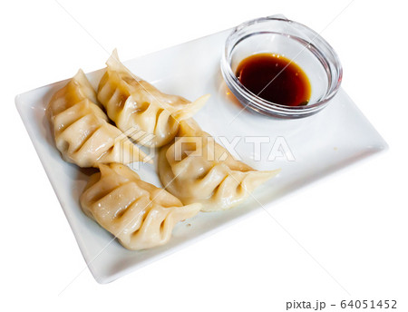 Japanese style gyoza dumplings Japanese style gyoza dumplings 64051452