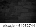 Abstract dark brick wall texture background 64052744