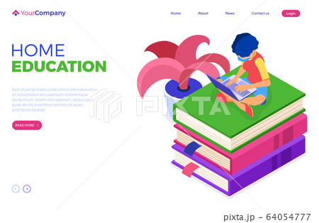 Online distance education from home 64054777