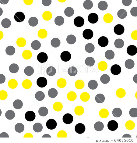 Geometric abstract seamless pattern with yellow circles. Pattern for fashion,wallpaper,paper. Vector 64055010