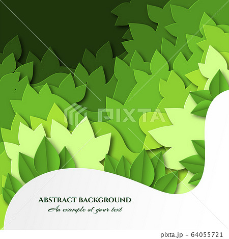 Background with leaves in paper cut style. Layered Background with leaves in paper cut style. Layered 64055721