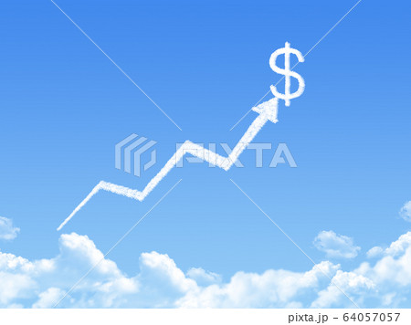 growth progress arrow graph cloud shape growth progress arrow graph cloud shape 64057057