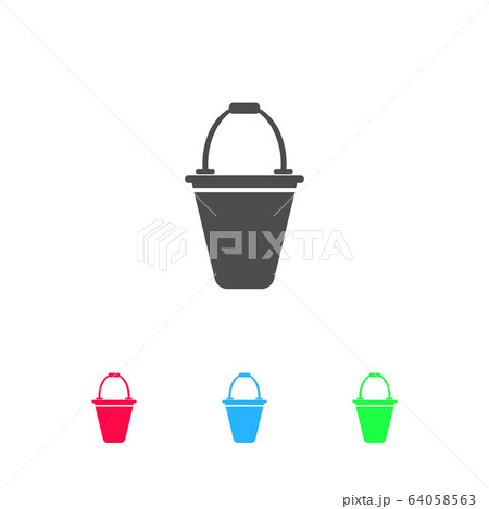 Bucket icon flat. Bucket icon flat. 64058563