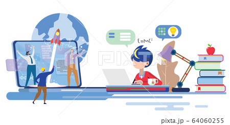 Modern flat design concept of Online Education for 64060255