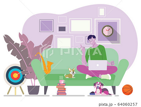 Working from home, The people working at home to 64060257
