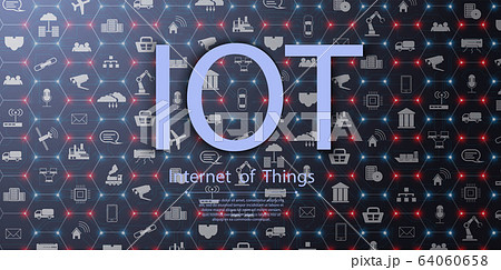 Internet of things icon innovation technology concept. Smart city wireless communication network IOT ICT. Home intelligent system automation Industry 4.0 . Connected devices. Vector illustratio Internet of things icon innovation technology concept. Smart city wireless communication network IOT ICT. Home intelligent system automation Industry 4.0 . Connected devices. Vector illustratio 64060658