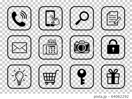 便利なアイコン　四角 64062292