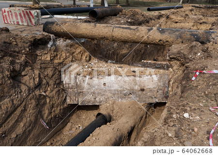 repair and replacement main pipeline of heating 64062668