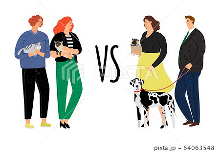 Cats versus dogs animal owners 64063548