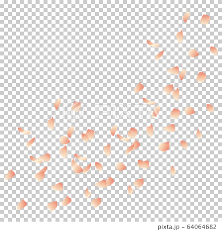 桜吹雪のイラスト 64064682