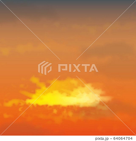 夕陽と夕焼けの背景イラストのイラスト素材 夕陽と夕焼けの背景イラストのイラスト素材