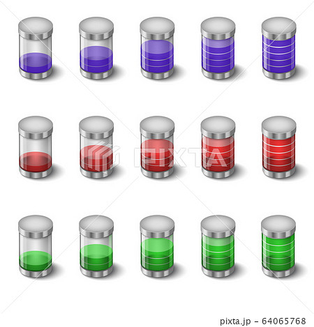 3d Cylinders step or progress ind 3d Cylinders step or progress ind 64065768