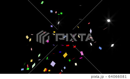 紙吹雪 紙ふぶき パーティクル カラフル キラキラ 3d イラスト 背景 バックグラウンドのイラスト素材
