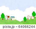 街並み　風景　イラスト 64066244