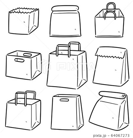 vector set of paper bag vector set of paper bag 64067273