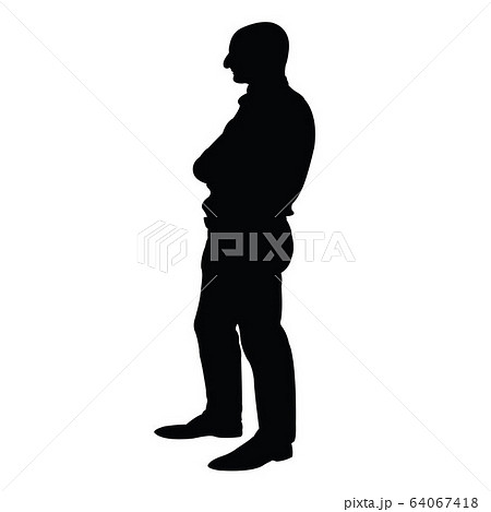 a man body silhouette vector 64067418