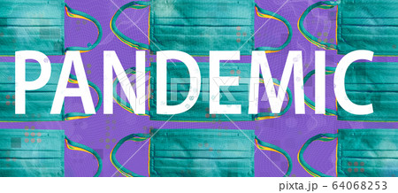 Pandemic theme with surgical medical face masks Pandemic theme with surgical medical face masks 64068253