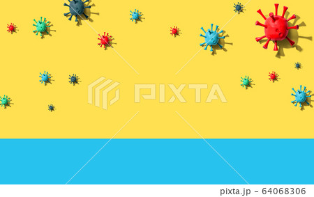 Viral epidemic influenza and Coronavirus concept Viral epidemic influenza and Coronavirus concept 64068306