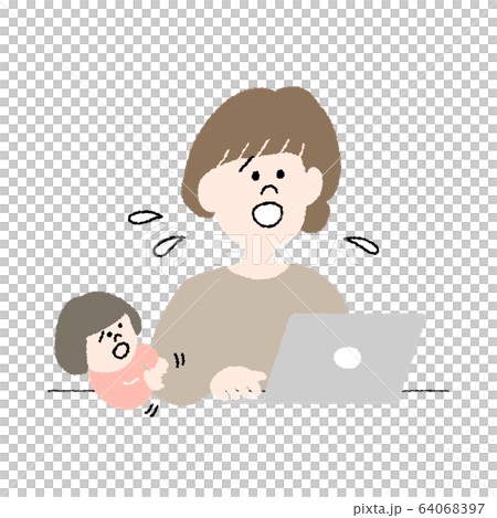 A woman heading to a computer 64068397