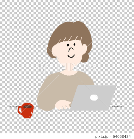 一個女人前往電腦 一個女人前往電腦 64068424