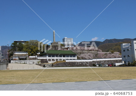■ 甲府城 ■ 舞鶴城公園 ■ 快晴 ■ 山梨県 ■ 桜満開 64068753