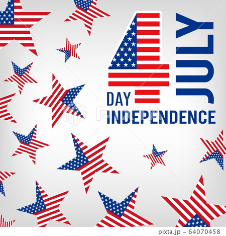 4th July. USA Independence day, patriotic american banner. Festive stars vector background 4th July. USA Independence day, patriotic american banner. Festive stars vector background 64070458
