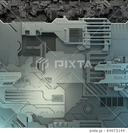 SciFi Panels. Futuristic texture. Spaceship hull geometric pattern. 3d illustration. SciFi Panels. Futuristic texture. Spaceship hull geometric pattern. 3d illustration. 64073144