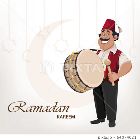 Pemain drum Ramadhan. Kartun ceriaPemain drum Ramadhan. Kartun ceria  