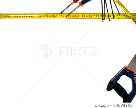 Screwdrivers and saw.Construction and repair tools 64074159