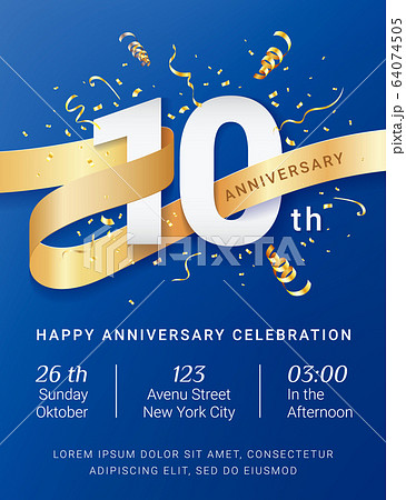 10th Anniversary celebration invitation poster 64074505