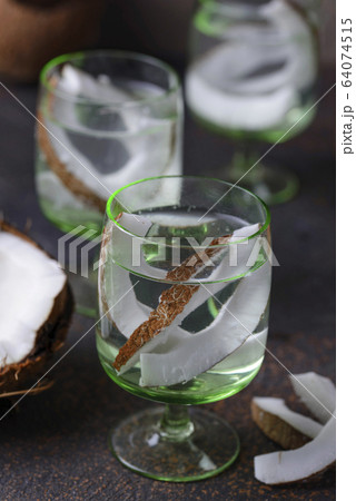 Natural healthy fresh coconut water 64074515