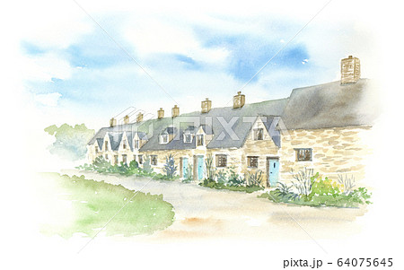 バイブリー　水彩画 64075645