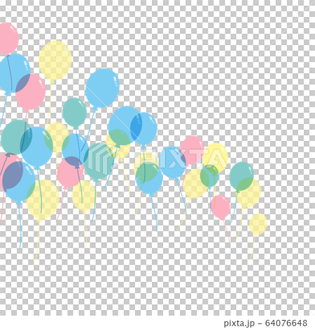 Pastel Color Balloons Background Stock Illustration