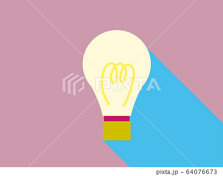 電球のフラットデザインのイラスト素材