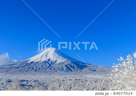 山梨_厳冬の絶景富士山 山梨_厳冬の絶景富士山 64077014