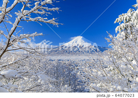 山梨_厳冬の絶景富士山 山梨_厳冬の絶景富士山 64077023