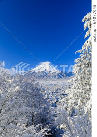 山梨_厳冬の絶景富士山 64077048