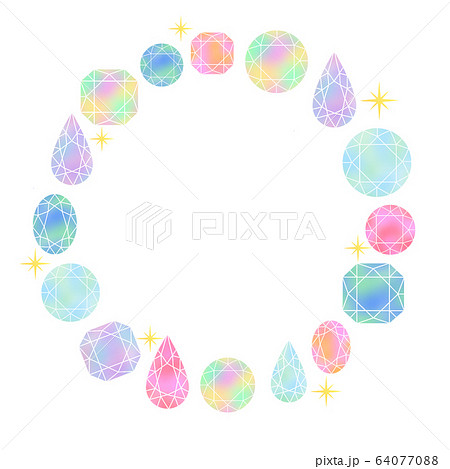 宝石の飾り枠のイラスト素材のイラスト素材 [64077088] - PIXTA