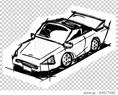 Rough sketch of open car for the time being - Stock Illustration [64074781]  - PIXTA